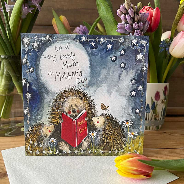 Starlight Storytime Hedgehogs Mother's Day Card