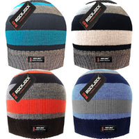 BOYS STRIPED HAT WITH THERMAL LINING