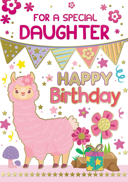 SILVERLINE DAUGHTER JUV (YOUNG) BIRTHDAY CARD **