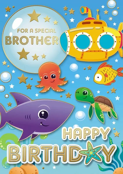 Brother Birthday Card - Silverline