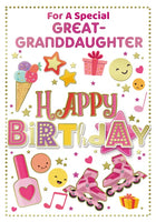 Open Great-Granddaughter Card