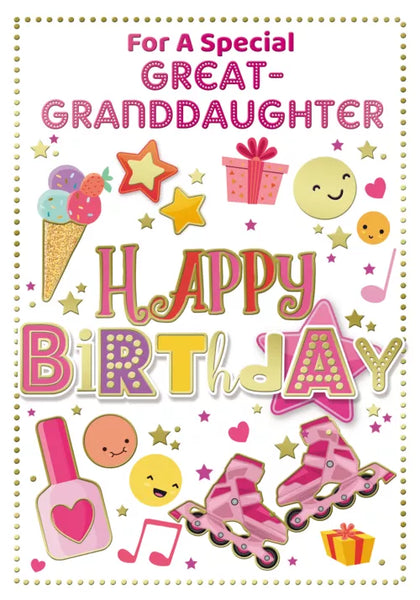 Open Great-Granddaughter Card
