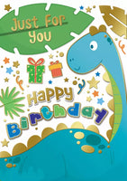 Happy Birthday Card -  open Juvenile Boy