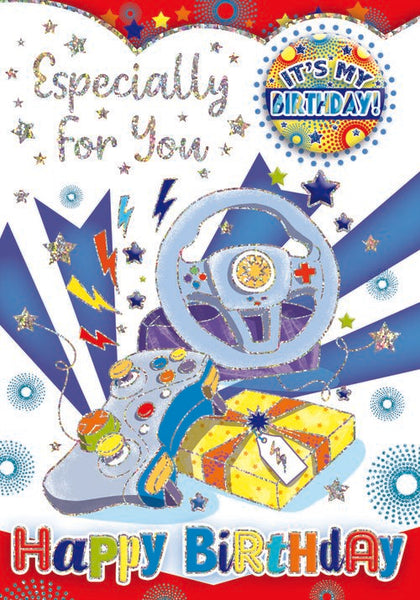 Happy Birthday Card -  With detachable Badge