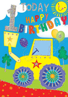 Age 1 Boy birthday Card
