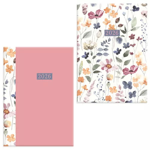 2026 (2 ASSORTED) WILD BLOOM WEEK TO VIEW A5 DIARY