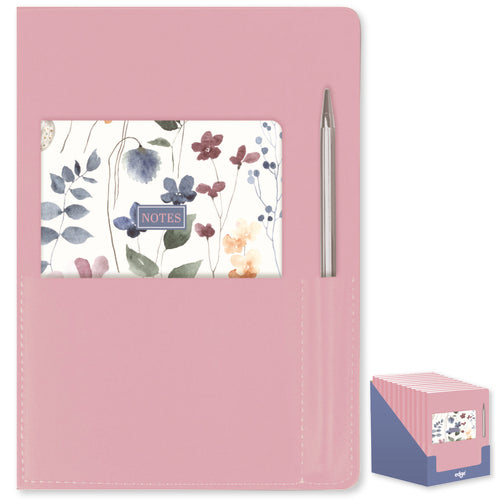 WILD BLOOM A5 LEATHERETTE NOTEBOOK & A6 NOTEBOOK WITH PEN