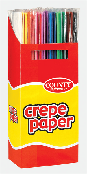 COUNTY ASSORTED COLOURED CREPE PAPER