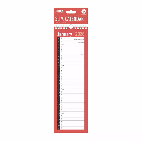 SLIM ENGAGE CALENDAR WIRO R&B TAL 2026