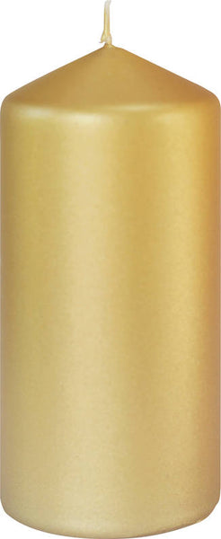 7 x 15CM MATT FINISH GOLD CANDLE - 50 HRS