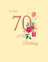 TIMELESS AGE 70 FEM TRAD 70TH BIRTHDAY CARD