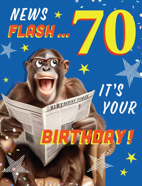 70th Birthday Card - Chuckles