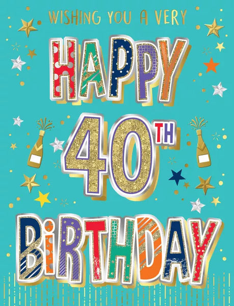 40th Birthday Card Male*
