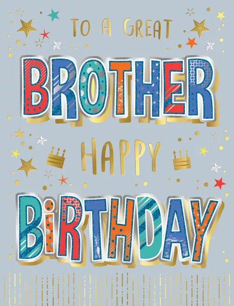 PIZZAZ CODE 50 HANDMADE CARD - BROTHER BIRTHDAY CARD