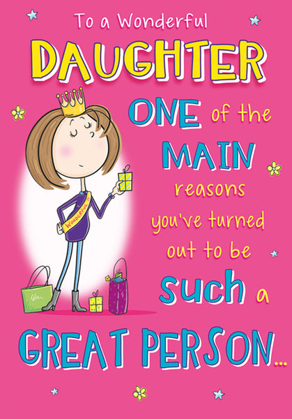 THE LAST LAUGH - DAUGHTER HUMOUR BIRTHDAY CARD **