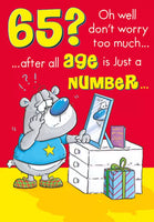 THE LAST LAUGH AGE 65 HUMOUR 65th BIRTHDAY CARD