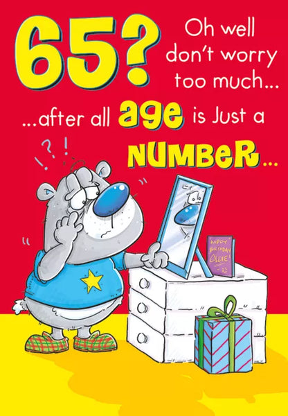THE LAST LAUGH AGE 65 HUMOUR 65th BIRTHDAY CARD