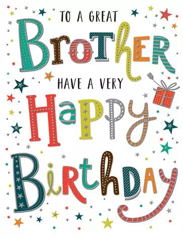 DAZZLES BROTHER  BIRTHDAY CARD