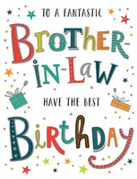 DAZZLES BROTHER IN LAW BIRTHDAY CARD **