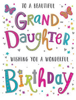 DAZZLES C50  - GRANDDAUGHTER GREETING CARD