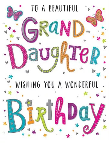 DAZZLES C50  - GRANDDAUGHTER GREETING CARD