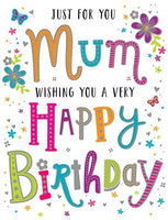 Dazzles -Mum - Birthday Card