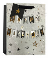 Blue Happy Birthday Gift Bag Medium