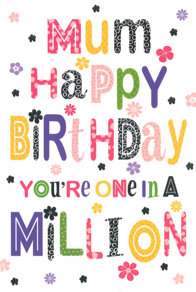 WORDPLAY MUM BIRTHDAY CARD