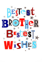 WORDPLAY BROTHER BIRTHDAY CODE 50 GREETING CARD