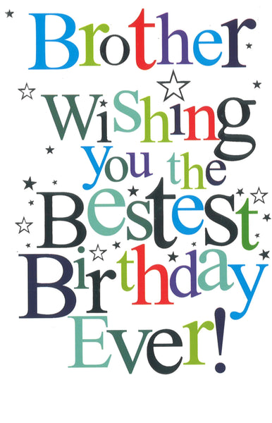 SIMON ELVIN WORDPLAY CODE 50 - BROTHER BIRTHDAY CARD