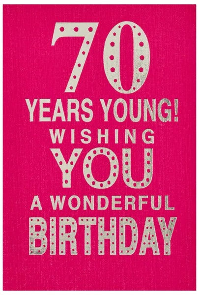 SPECIAL YEARS  AGE 70 FEM 70th BIRTHDAY CARD