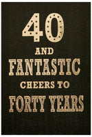 SPECIAL YEARS AGE 40 MALE 40th BIRTHDAY CARD