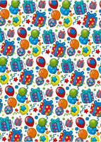 Balloons Juvenile Gift Wrap - 1 Sheet