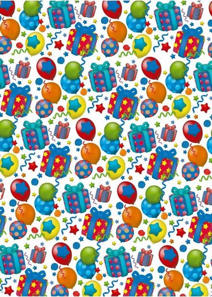 Balloons Juvenile Gift Wrap - 1 Sheet
