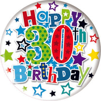 Birthday Badge - Age 30 Male  - Assorted Designs