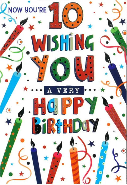 Age 10 Boy birthday Card