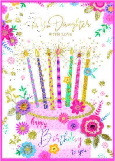 ISABEL'S GARDEN - DAUGHTER BIRTHDAY CARD **