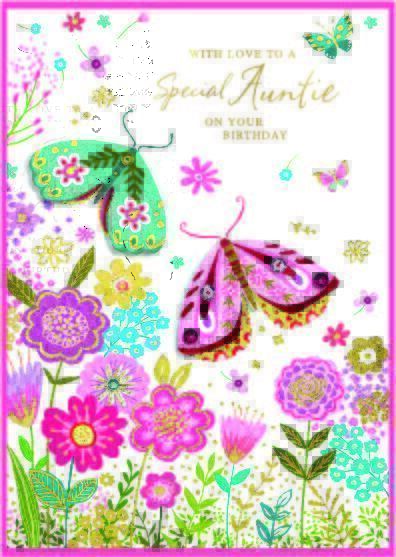 ISABEL'S GARDEN - AUNTIE BIRTHDAY CARD **