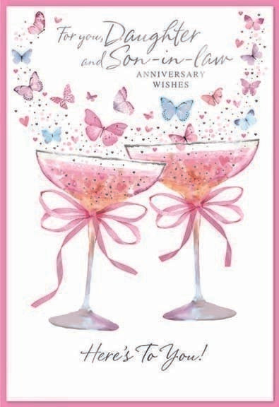 DAUGHTER & Son in Law ANNIVERSARY CARD