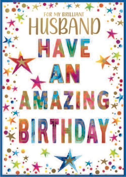 Husband Birthday Large Greeting Card