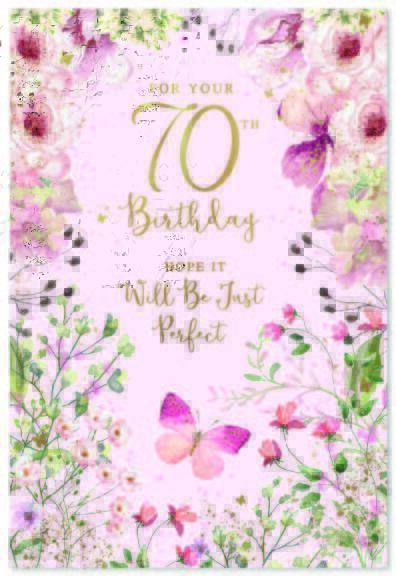 AGE 70 FEM TRAD 70TH BIRTHDAY CARD