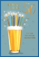 AGE 50 MALE 50TH BIRTHDAY CARD