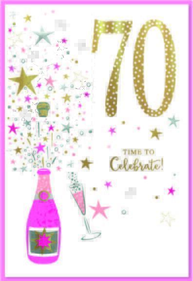 AGE 70 FEM 70TH BIRTHDAY CARD