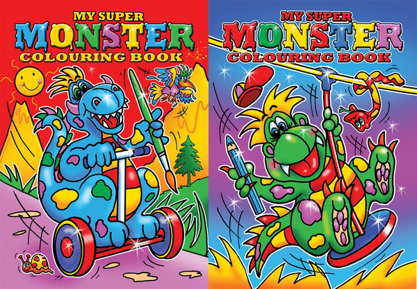 MY SUPER MONSTER COLOURING BOOK 2 ASSORTED DESIGNS