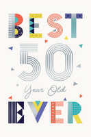 URBAN STYLE  AGE 50 MALE 50TH BIRTHDAY CARD