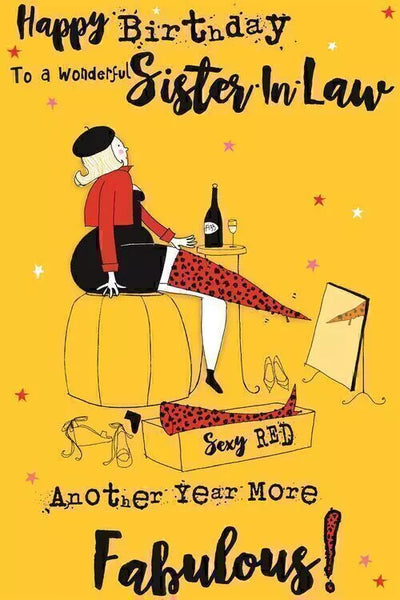 WILD THING - SISTER IN LAW BIRTHDAY CARD **