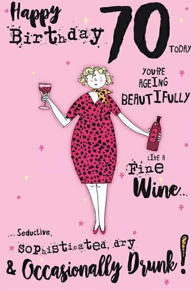 WILD THING AGE 70 FEM 70TH BIRTHDAY CARD