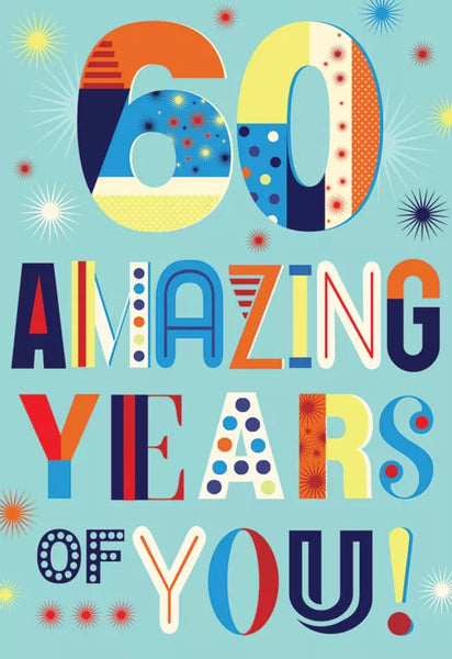 60th Birthday Card - Urban Style *