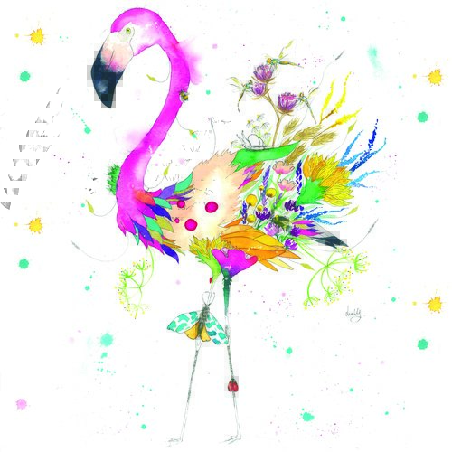 LOVE LILLY - BLANK (FLAMINGO) GREETING CARD