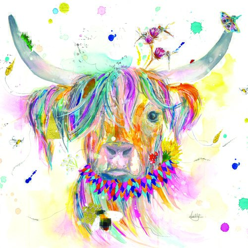 LOVE LILLY - BLANK (HIGHLAND COW) GREETING CARD
